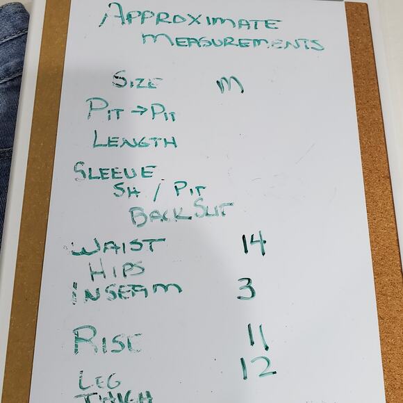 Blue Distressed Cut Off Jean Shorts High Waist 2 Button Size Medium NEW - Picture 5 of 5